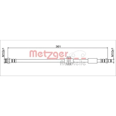 Billede af METZGER 4111779 Bremseslange Bagaksel venstre, højre 361