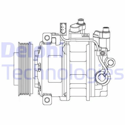 Billede af DELPHI CS20475 Kompressor 7SEU17 PAG 46 med kompressorolie