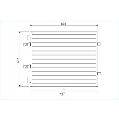 Billede af VALEO 814172 Kondensator uden tørrer Aluminium 467 R 134a RENAULT: TRAFIC 2 Bus, OPEL: Vivaro A Van