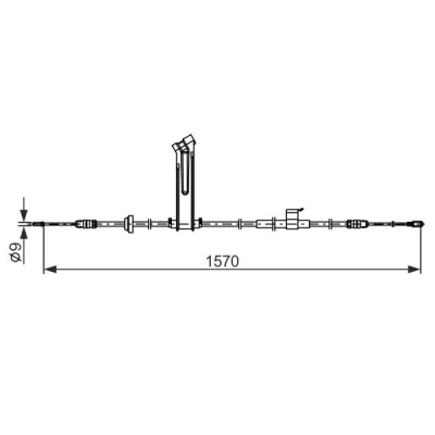 Billede af BOSCH 1 987 482 833 Håndbremsekabel 1570, 1353
