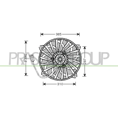 Billede af PRASCO CI424F001 Køleventilator 390mm 400W