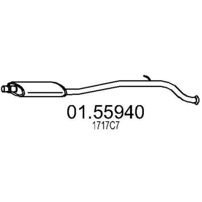 Billede af MTS 01.55940 Midterste Lyddæmper 1890 PEUGEOT: 406 Sedan, Stationcar