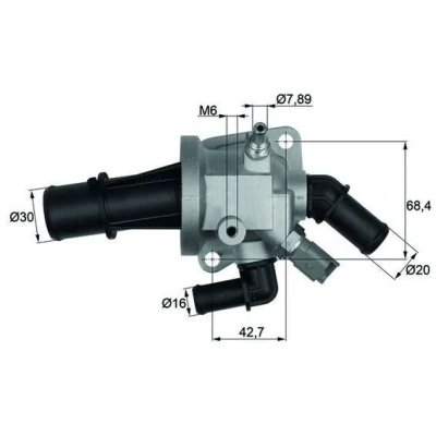 Billede af MAHLE ORIGINAL TI 146 88 Termostat FIAT: BRAVO 2, Stilo Hatchback, ALFA ROMEO: 147, GT