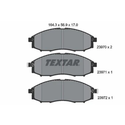 Billede af TEXTAR 2397001 Bremseklodser med akustisk advarsel for slid NISSAN: Pick Up, NP300 up
