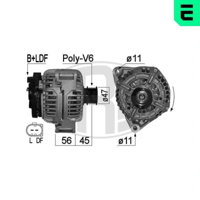 Billede af ERA 209279A Generator 14V 120A MERCEDES BENZ: C klasse Sedan