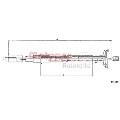 Billede af METZGER 10.315 Koblingskabel COFLE VOLKSWAGEN: GOLF 1 Cabriolet,