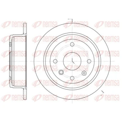 Billede af REMSA 6876.00 Bremseskiver bagaksel 257,8, 257,8 10,5 4 fuldstændigt CHEVROLET: Lacetti Hatchback, Nubira Stationcar, Sedan