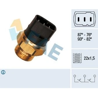 Billede af EPS 1.850.626 Temperaturkontakt, kølerventilator M22x1,5 Made in Italy OE Equivalent VOLKSWAGEN: TRANSPORTER 4 Bus