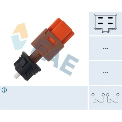 Billede af FAE 24455 Bremselyskontakt mekanisk 4 NISSAN: Qashqai / Qashqai+2 I, Juke