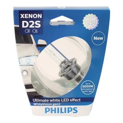 Billede af PHILIPS 85122WHV2S1 Pære, fjernlys D2S 85V 35w 5000K xenon AUDI: A8 D3, TT Coupe, A4 B6 Avant, VOLKSWAGEN: Touran I, Transporter 5 Bus, Golf