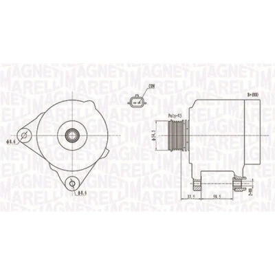 Billede af MAGNETI MARELLI 063731860010 Generator 12V 120A RENAULT: MEGANE 3 Grandtour, GRAND SCENIC 3, TWINGO 2