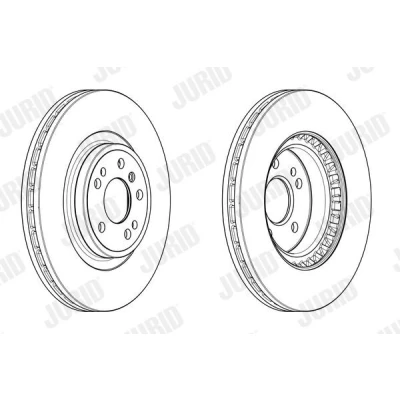 Billede af JURID 563002JC 1 Bremseskiver 330 32 5 112 ventileret coatet uden tilbehør MERCEDES BENZ: GLE SUV, ML klasse, Coupe