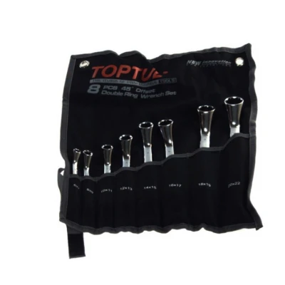 Billede af TOPTUL GPAH0804 Dobbelt ringnøglesæt 6х7, 8х9, 10х11, 12х13, 14х15, 16х17, 18х19, 20х22 8 Krom vanadium stål