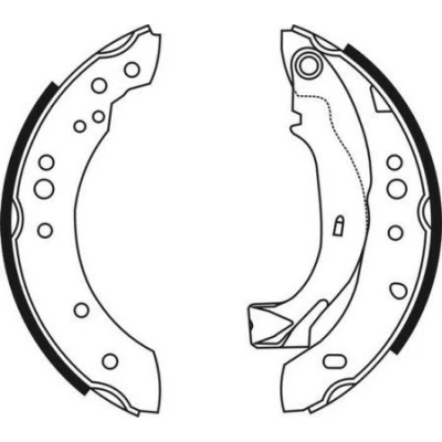 Billede af KRAFT 6026050 Bremsebakker bagaksel 203,2 38,0 med arm CITROËN: C3 II, I Hatchback, C2 Hatchback