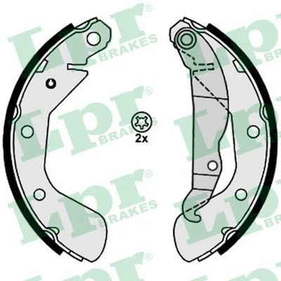 Billede af LPR 08130 Bremsebakker 200 46 med håndbremsegreb OPEL: Corsa C Hatchback