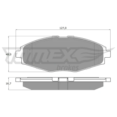 Billede af TOMEX brakes TX 10 80 Bremseklodser foraksel CHEVROLET: Matiz