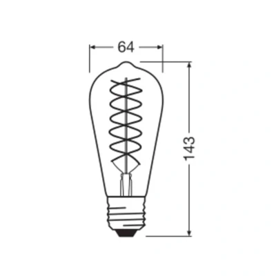 Billede af OSRAM HOMELIGHTING 4099854137846 LED (RGB) lamp EEK F (A G) E27 Edisonform 8.8 W = 60 Varmhvid (Ø x L) 64 mm 143 1 stk