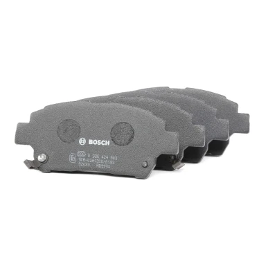 Billede af BOSCH 0 986 424 803 Bremseklodser Low Metallic med akustisk advarsel for slid anti knirke plade TOYOTA: Celica VII Coupe, Yaris I Hatchback