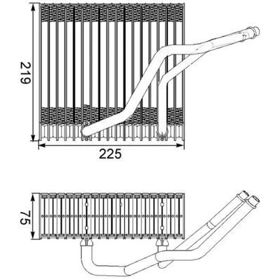 Billede af MAHLE ORIGINAL AE 38 000S Fordamper uden ekspansionsventil
