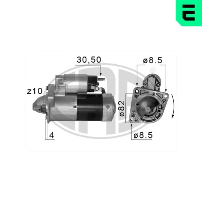 Billede af ERA 220580A Starter 12 1,7 10 OPEL: Insignia A Sports Tourer, Astra H Caravan, Vectra C SAAB: 9 5 Sedan, Stationcar, 3 Cabriolet