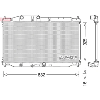 Billede af DENSO DRM40043 Radiator 325 656 16 HONDA: CIVIC 9