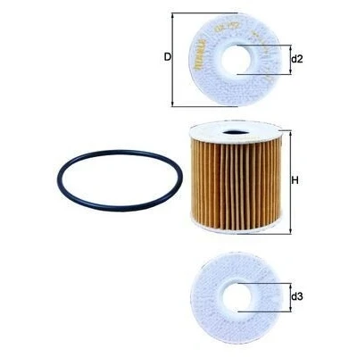 Billede af MAHLE ORIGINAL OX 192D Oliefilter Filterindsats NISSAN: X Trail, Primera Stationcar, Hatchback, MERCEDES BENZ: SL Cabriolet, S klasse Sedan