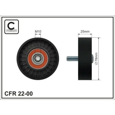 Billede af Medløberhjul, multi V rem CAFFARO 22 00