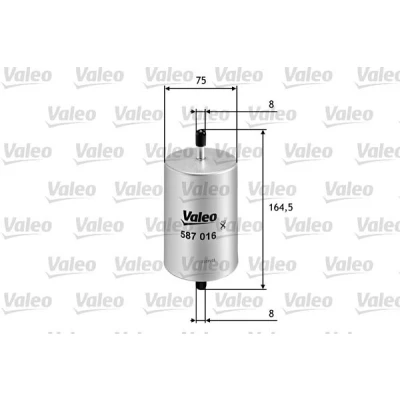 Billede af VALEO 587016 Brændstoffilter Ledningsfilter 8