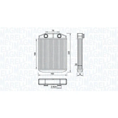 Billede af MAGNETI MARELLI 350218516000 Varmeveksler