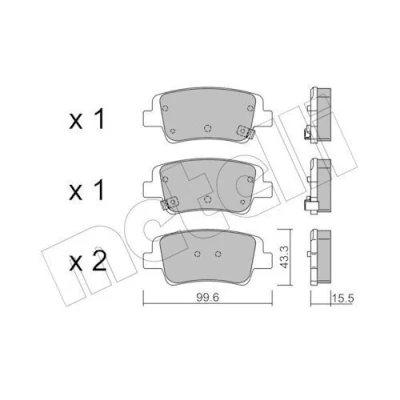 Billede af METELLI 22 1371 0 Bremseklodser med akustisk advarsel for slid HYUNDAI: i20 III