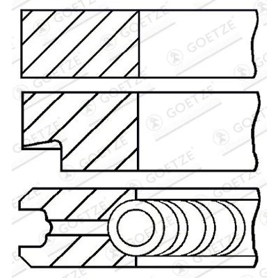 Billede af GOETZE ENGINE 08 137600 00 Stempelringsæt 69,6 FIAT: Punto II Hatchback, III OPEL: Corsa C Hatchback