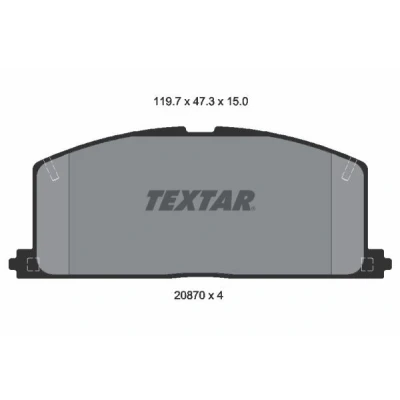 Billede af TEXTAR 2087001 Bremseklodser Forberedt til slidindikator TOYOTA: MR2 II Coupe, Corolla VIII Liftback, Starlet V Hatchback