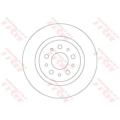 Billede af TRW DF6714 Bremseskiver 264 10 5 98 fuldstændigt lakeret FIAT: Tipo Stationcar, 500L, Hatchback