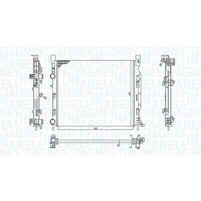 Billede af MAGNETI MARELLI 350213186900 Radiator 562 488 23 Mekanisk fuget køleripper