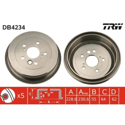 Billede af TRW DB4234 Bremsetromler