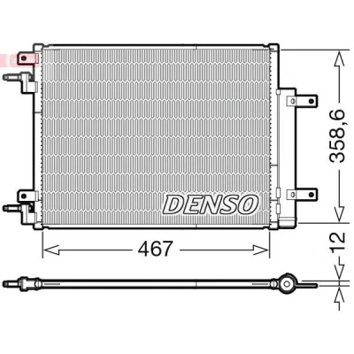 Billede af DENSO DCN20046 Kondensator med tørrer R 134a