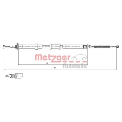 Billede af Kabel, parkeringsbremse METZGER 12.0702