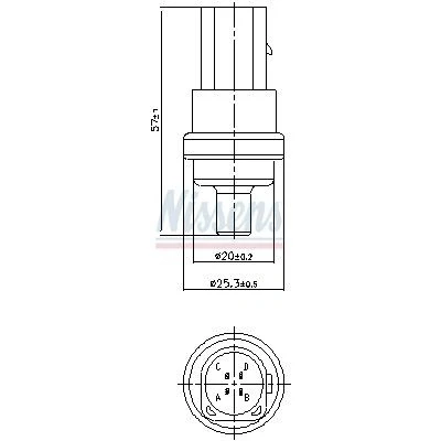 Billede af Sensor, kølevæsketemp. NISSENS 207009
