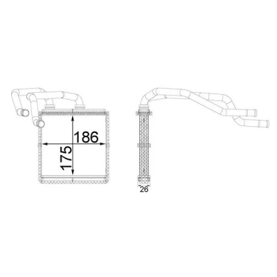 Billede af MAHLE ORIGINAL AH 254 000S Varmeveksler