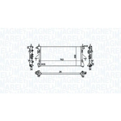 Billede af MAGNETI MARELLI 350213126900 Radiator 782 368 34 Mekanisk fuget køleripper FIAT: Ducato III Ladvogn / Chassis, II Bus, Van