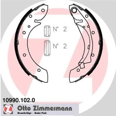 Billede af ZIMMERMANN 10990.102.0 Bremsebakker 229 42 med arm, Billede svarer til leveringsomfang PEUGEOT: Partner I Combispace, Van