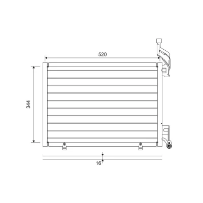 Billede af VALEO 814075 Kondensator uden tørrer Aluminium 361 R 134a FORD: FIESTA 6