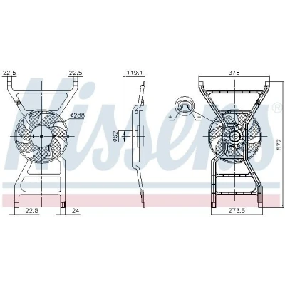Billede af Ventilator, motorkøling NISSENS 850089