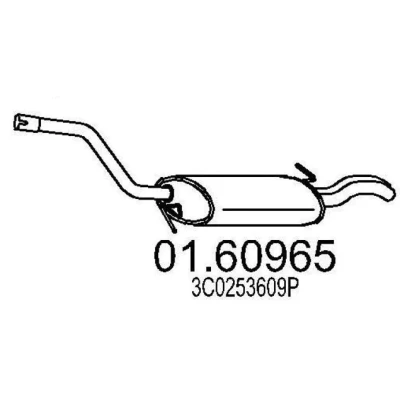 Billede af MTS 01.60965 Lydpotte 1020 VOLKSWAGEN: Passat B6 Variant, Sedan