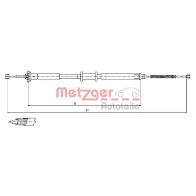 Billede af Kabel, parkeringsbremse METZGER 12.0715