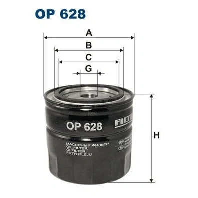 Billede af FILTRON OP 628 Oliefilter 3/4 16 UNF Påskruet filter JEEP: Grand Cherokee 2, 3, I, CHRYSLER: VOYAGER 4