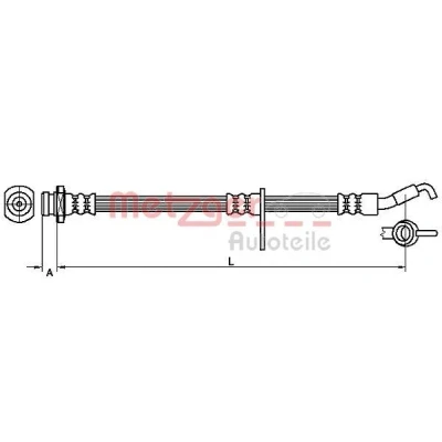 Billede af METZGER 4110490 Bremseslange 394 SUZUKI: SX4 I Hatchback