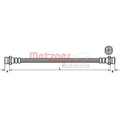 Billede af METZGER 4110832 Bremseslange 181