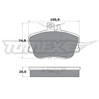 Billede af TOMEX brakes TX 11 46 Bremseklodser foraksel Forberedt til slidindikator MERCEDES BENZ: C klasse Sedan, T modell