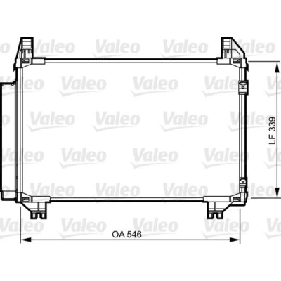Billede af KOYORAD CD010369M Kondensator med tørrer 15mm 10mm Aluminium 339mm R134a TOYOTA: Yaris III Hatchback, II Urban Cruiser